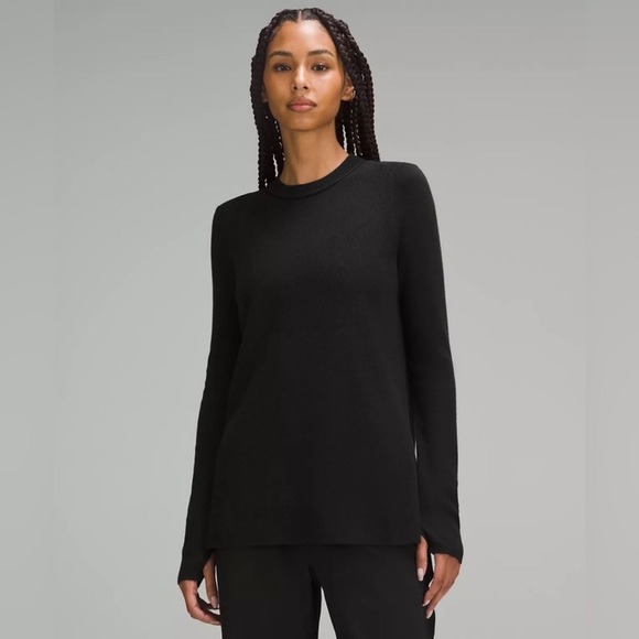 lululemon athletica Sweaters - Lululemon Take It All In Cotton-Blend Sweater Black